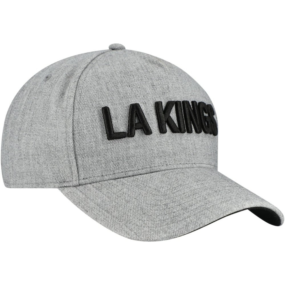 Los Angeles Kings Fanatics Elements A-Frame Leather Strapback Hat - Heather Gray Hats