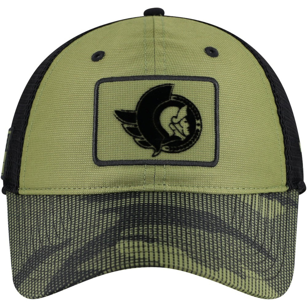 Ottawa Senators Fanatics Military Appreciation Trucker Adjustable Hat - Olive Hats