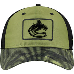 Vancouver Canucks Fanatics Military Appreciation Trucker Adjustable Hat - Olive Hats