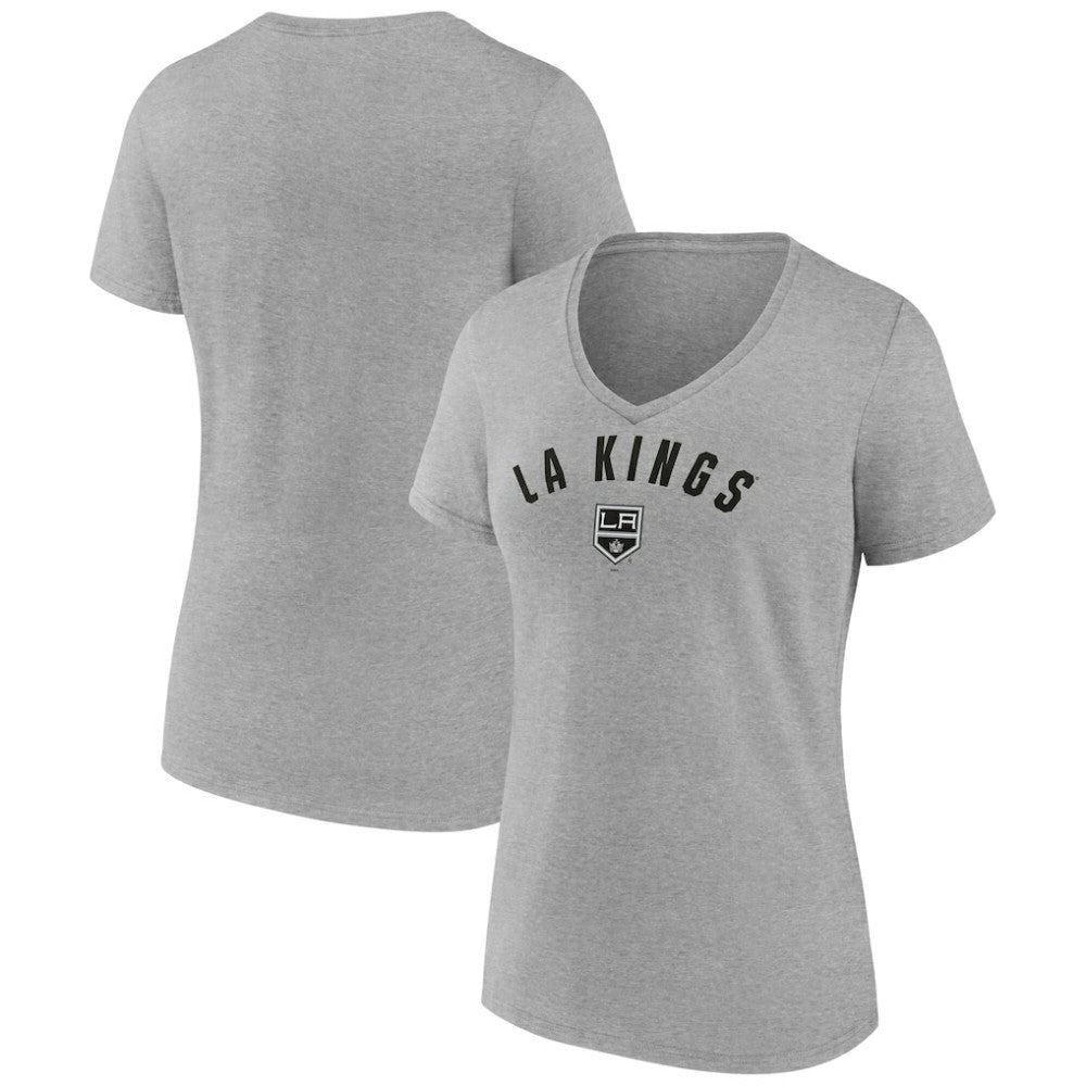 Los Angeles Kings Fanatics Women's V-Neck T-Shirt - Gray T-shirts