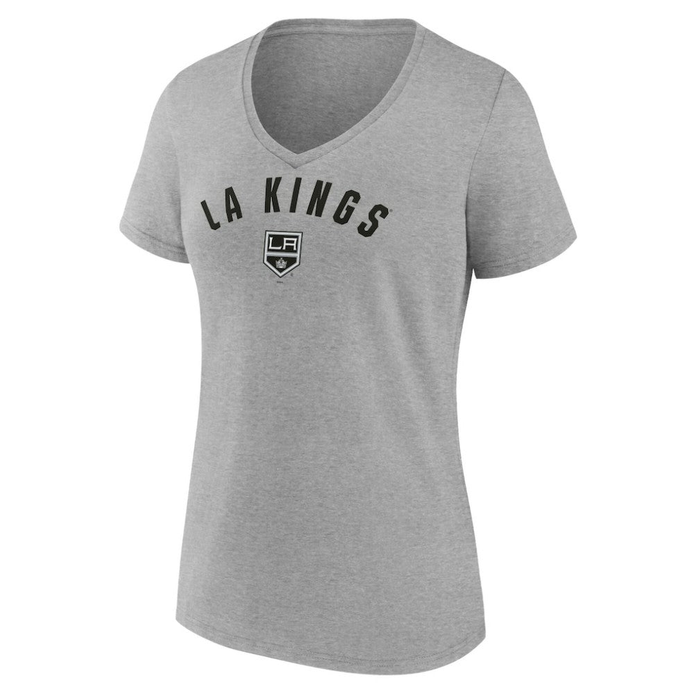 Los Angeles Kings Fanatics Women's V-Neck T-Shirt - Gray T-shirts