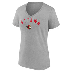 Ottawa Senators Fanatics Women's V-Neck T-Shirt - Gray T-shirts