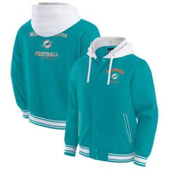 Miami Dolphins Darius Rucker Collection Full-Snap Hoodie Jacket - Aqua on sale