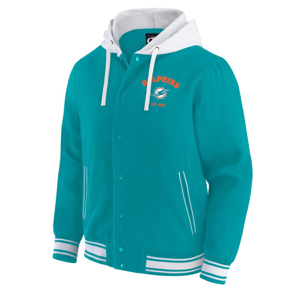 Miami Dolphins Darius Rucker Collection Full-Snap Hoodie Jacket - Aqua on sale