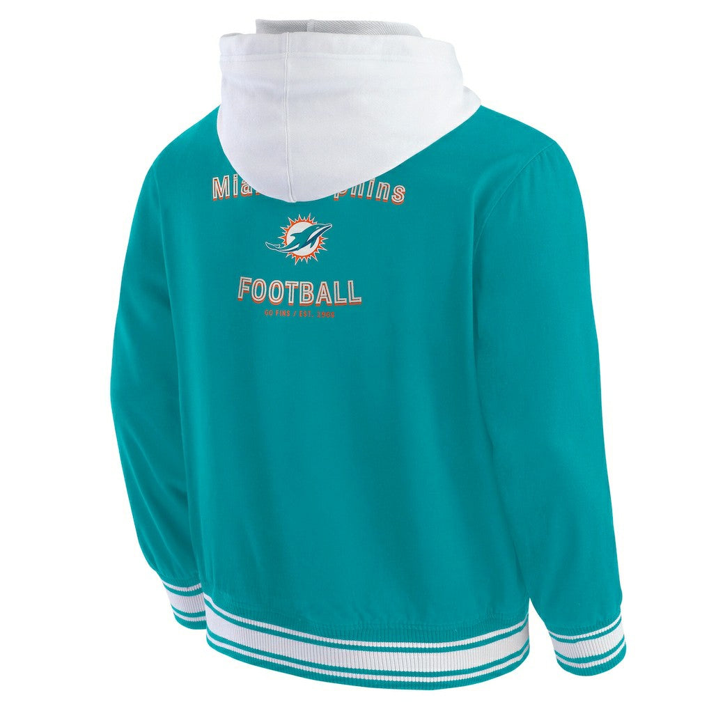 Miami Dolphins Darius Rucker Collection Full-Snap Hoodie Jacket - Aqua on sale