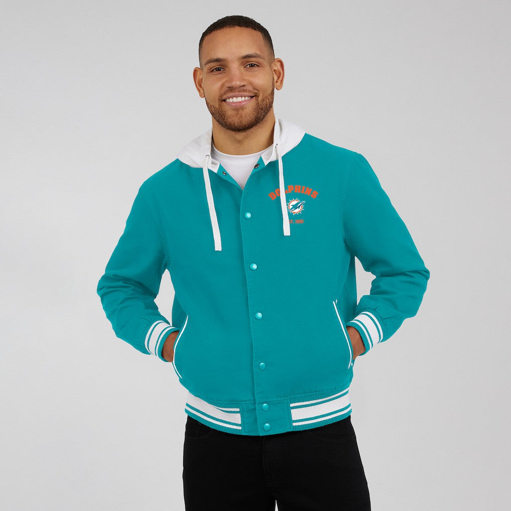 Miami Dolphins Darius Rucker Collection Full-Snap Hoodie Jacket - Aqua on sale