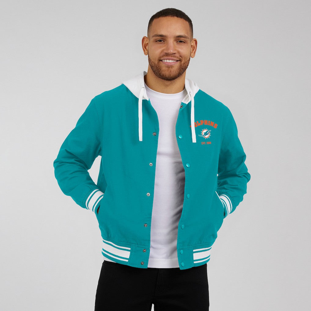 Miami Dolphins Darius Rucker Collection Full-Snap Hoodie Jacket - Aqua on sale