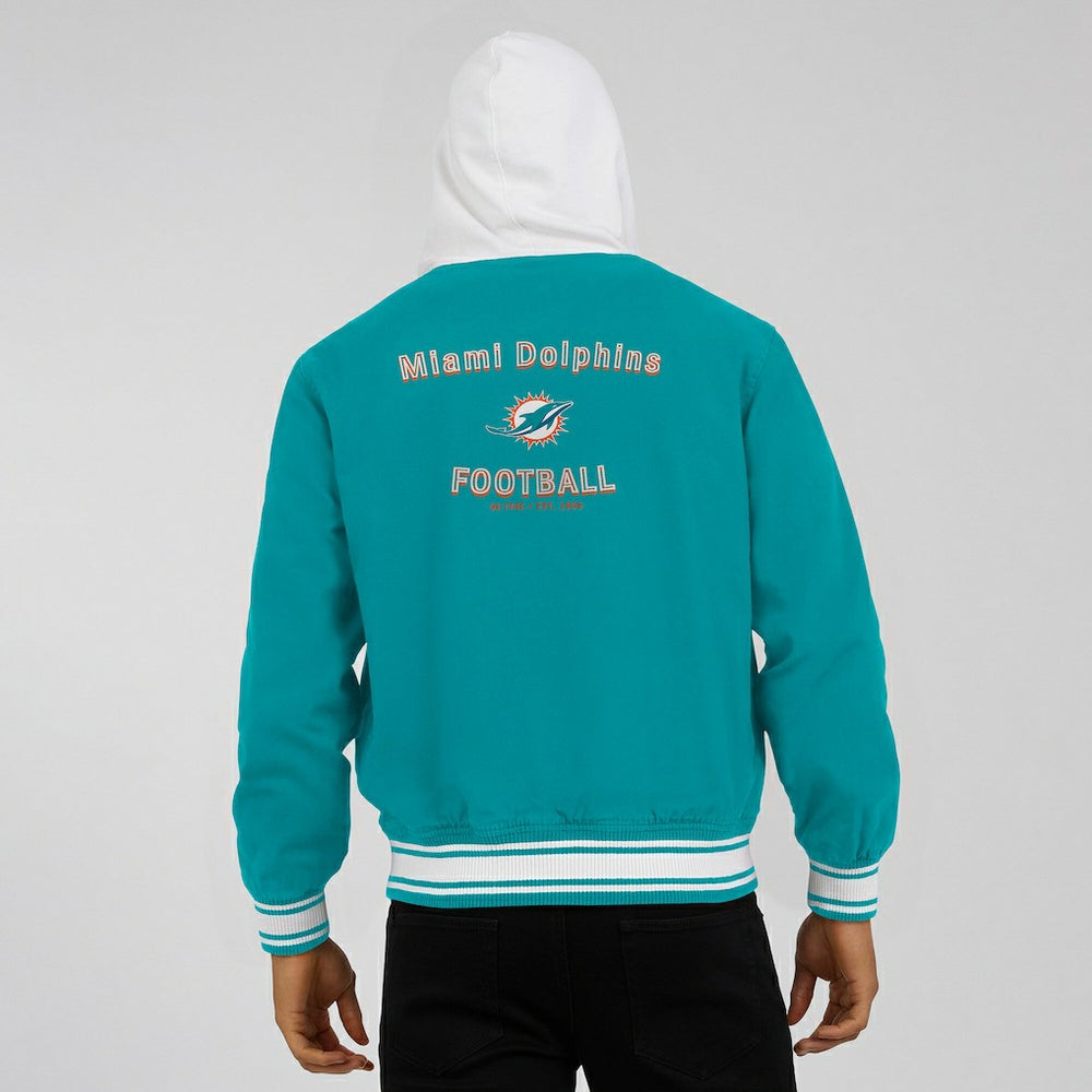 Miami Dolphins Darius Rucker Collection Full-Snap Hoodie Jacket - Aqua on sale