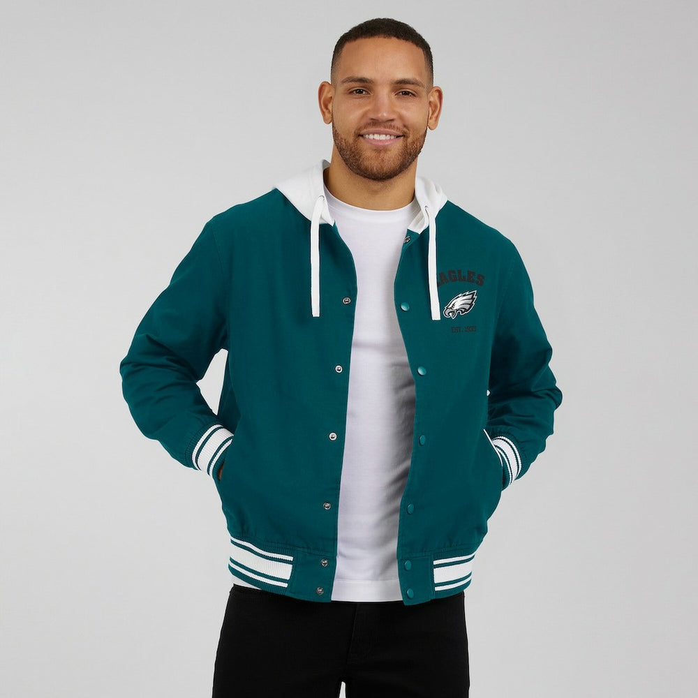 Philadelphia Eagles Darius Rucker Collection Full-Snap Hoodie Jacket - Midnight Green on sale