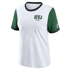 New York Jets Women's Rewind Ringer Tri-Blend T-Shirt - White sale