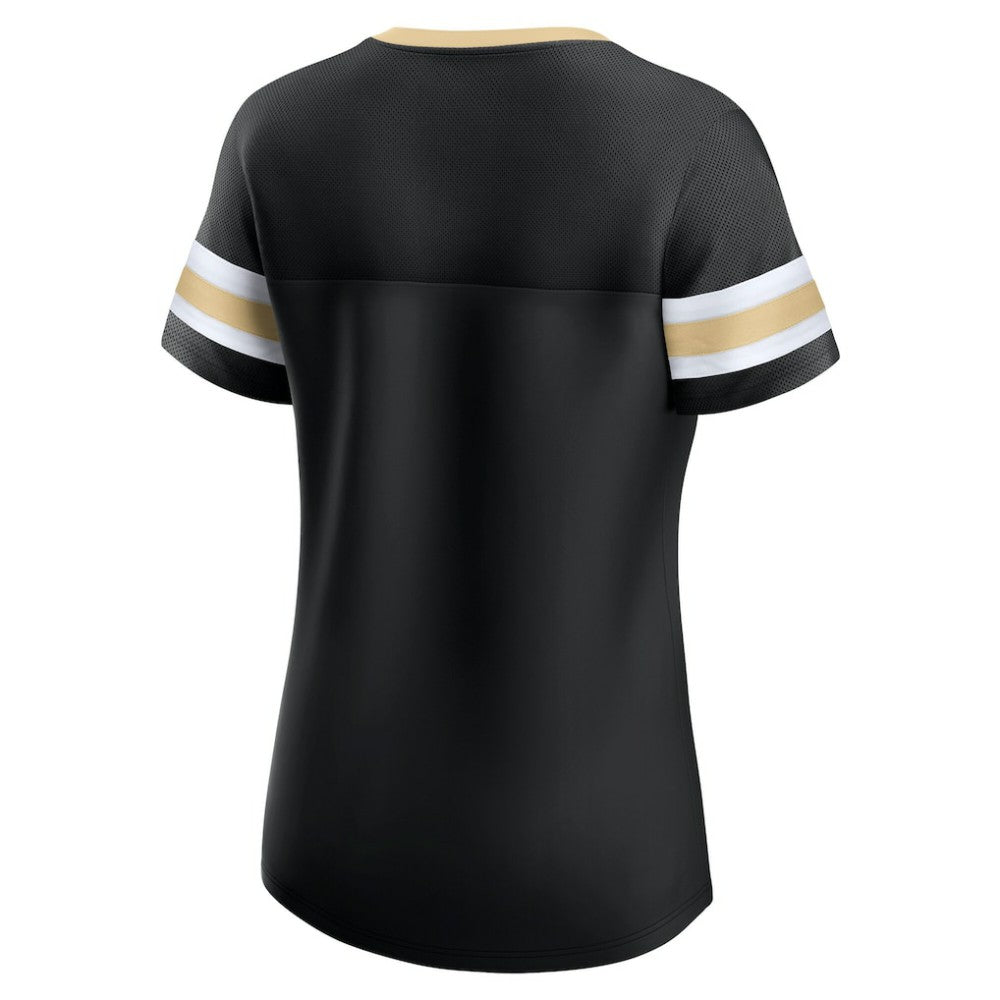 Vegas Golden Knights Fanatics Women's Iconic Athena Lace-Up T-Shirt - Black T-shirts