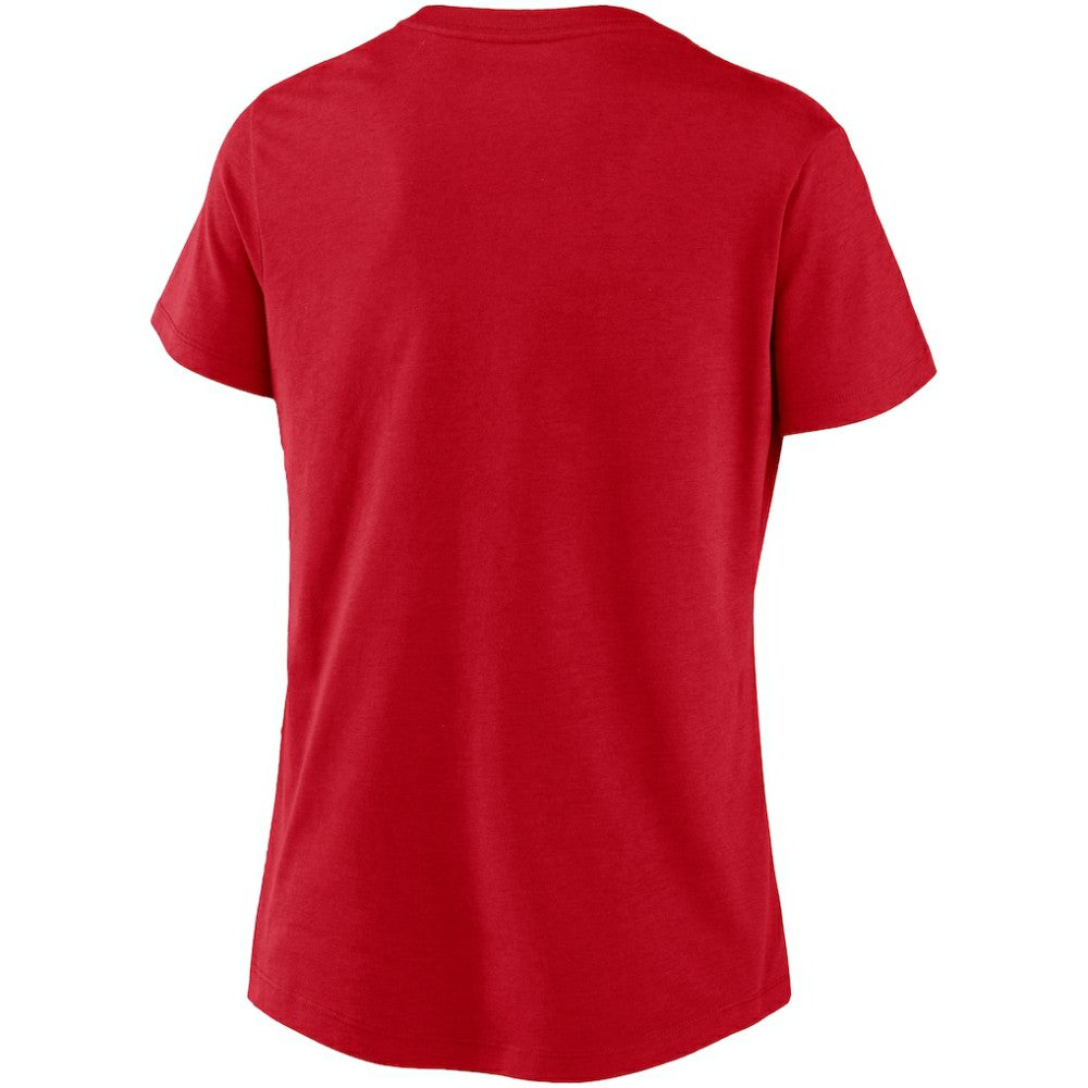 Washington Nationals Women's Local Team Tri-Blend V-Neck T-Shirt Red