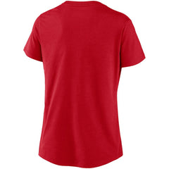 Washington Nationals Women's Local Team Tri-Blend V-Neck T-Shirt Red