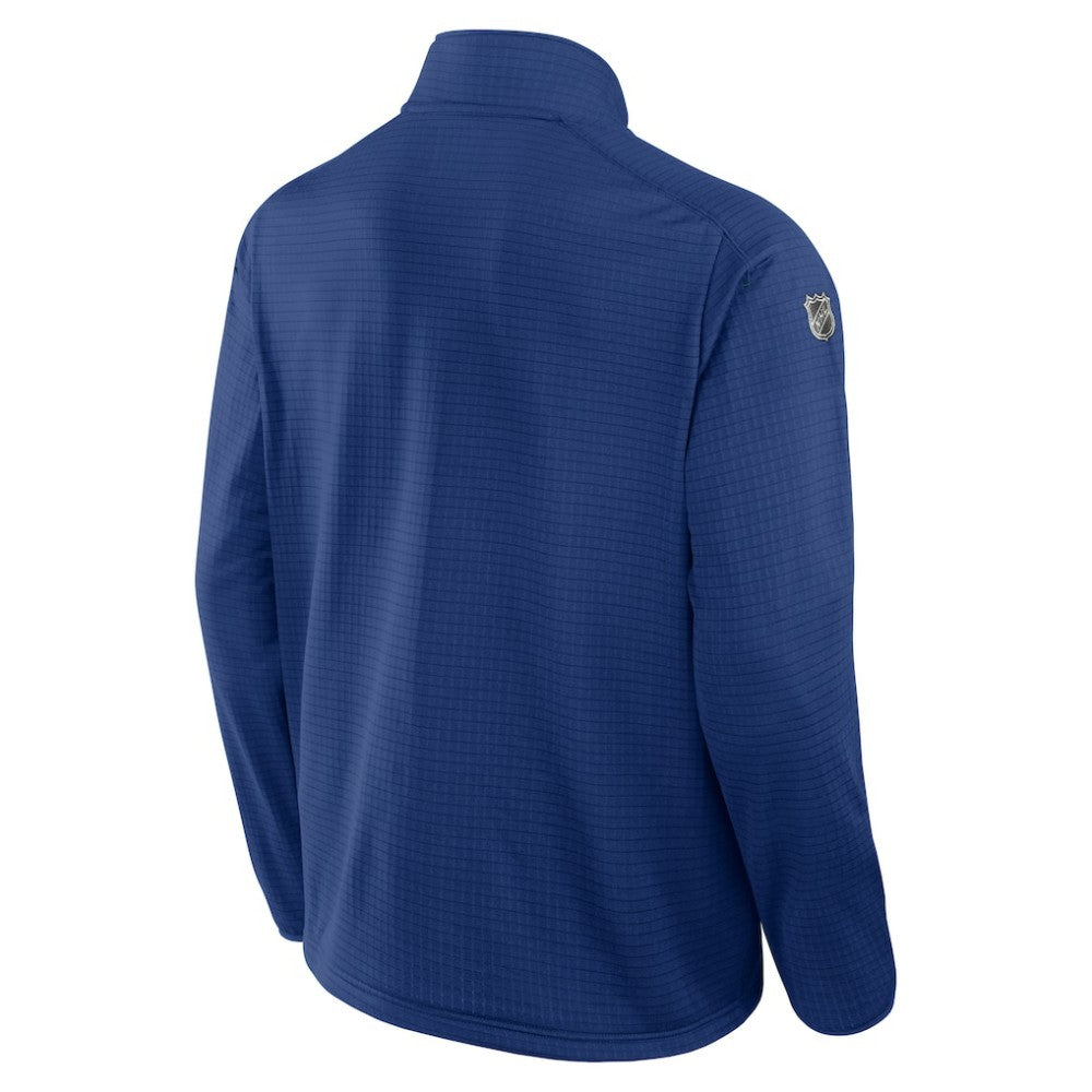 Vancouver Canucks Fanatics Authentic Pro Rink Quarter-Zip Top - Blue Tops