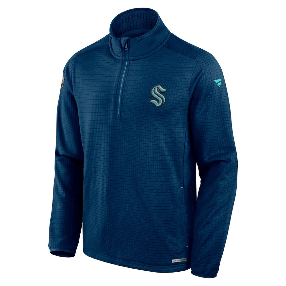 Seattle Kraken Fanatics Authentic Pro Rink Quarter-Zip Top - Deep Sea Blue Tops