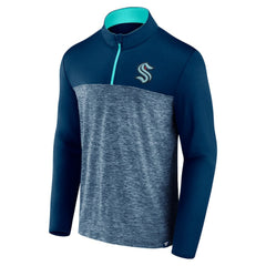 Seattle Kraken Fanatics Iconic Defender Quarter-Zip Jacket - Deep Sea Blue Jackets
