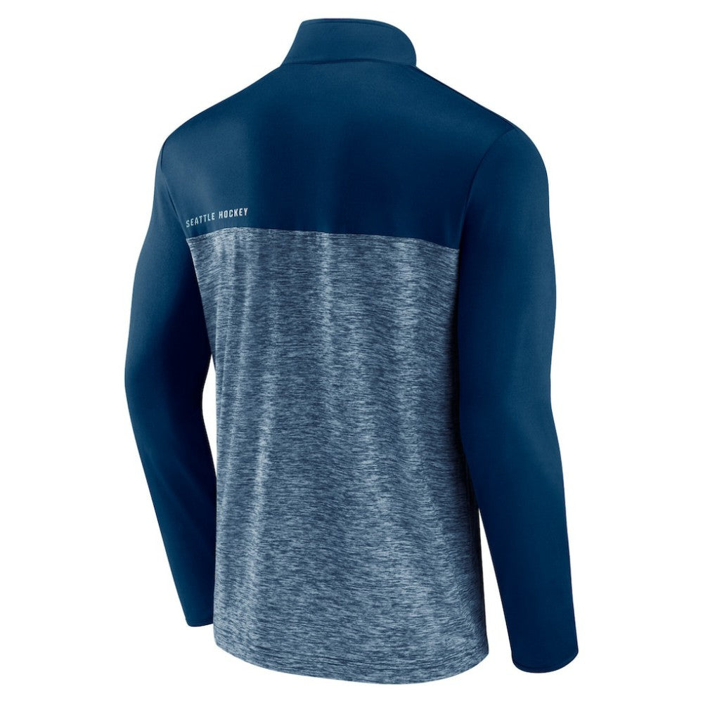 Seattle Kraken Fanatics Iconic Defender Quarter-Zip Jacket - Deep Sea Blue Jackets