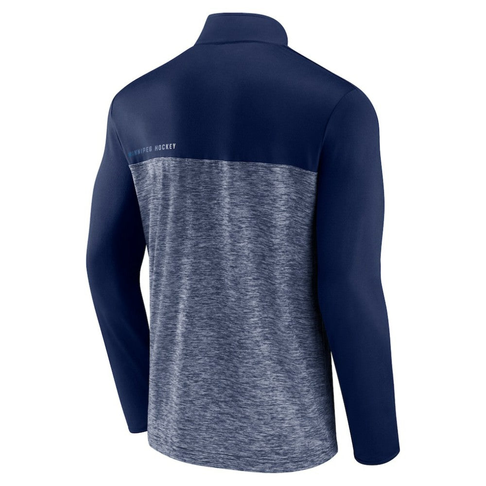 Winnipeg Jets Fanatics Iconic Defender Quarter-Zip Jacket - Navy Jackets