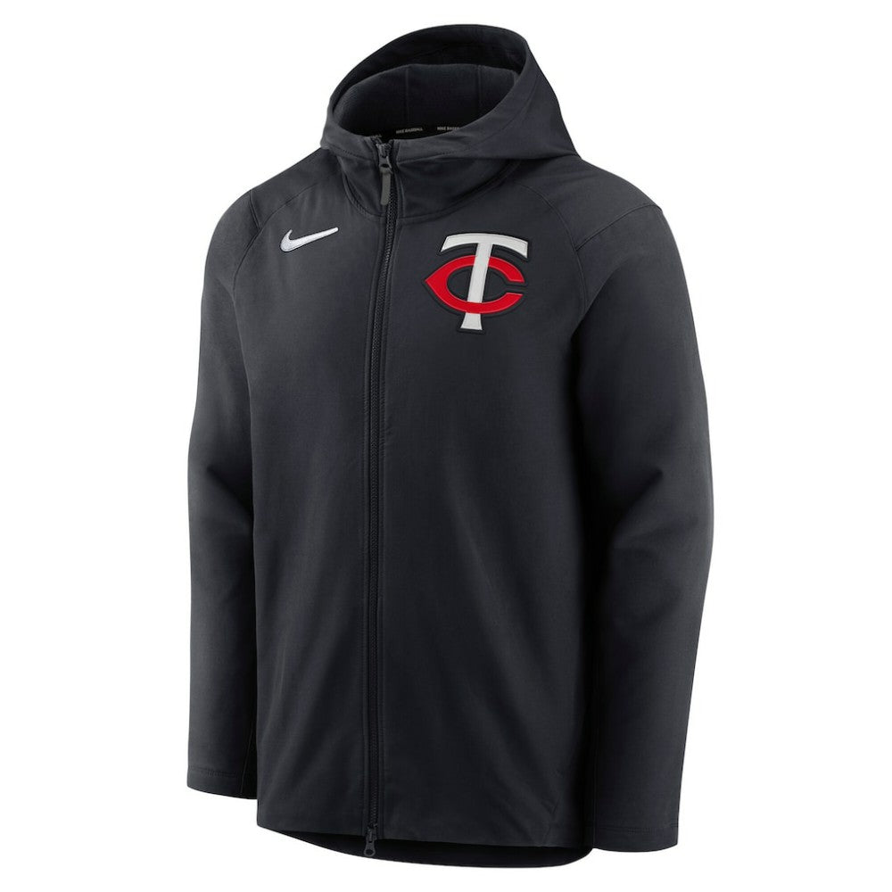Minnesota Twins Authentic Collection Player Therma Full-Zip Hoodie Black