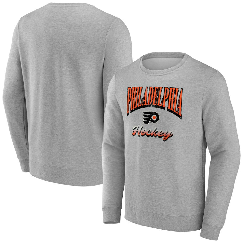 Philadelphia Flyers Fanatics Light the Candle Fleece Pullover Sweatshirt - Gray Sweatshirts