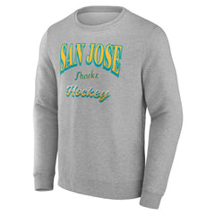 San Jose Sharks Fanatics Light the Candle Fleece Pullover Sweatshirt - Gray Sweatshirts