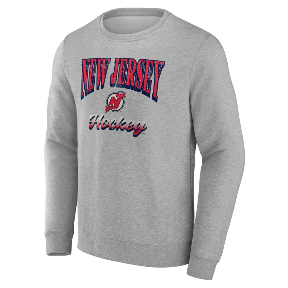 New Jersey Devils Fanatics Light the Candle Fleece Pullover Sweatshirt - Gray Sweatshirts