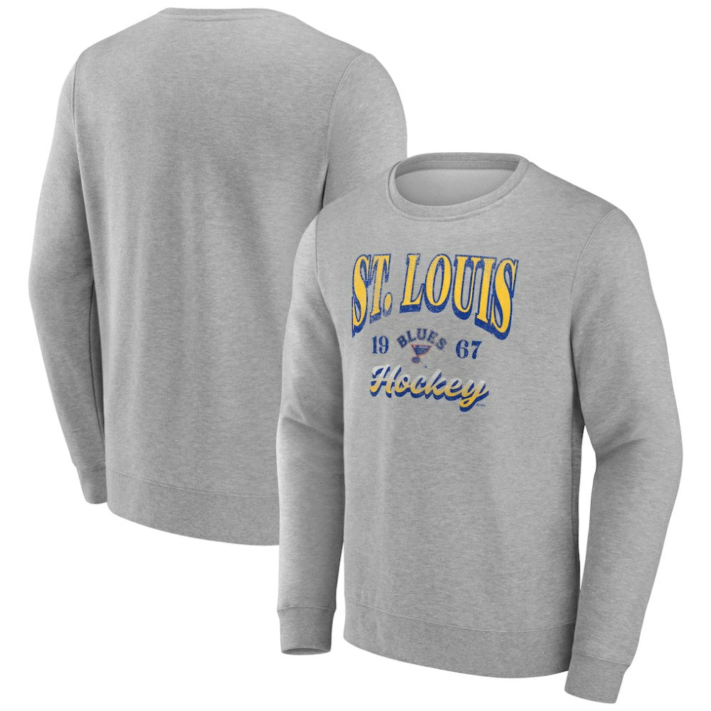 Fanatics St. Louis Blues Gray Nimbus Fleece Pullover Sweatshirt Sweatshirts