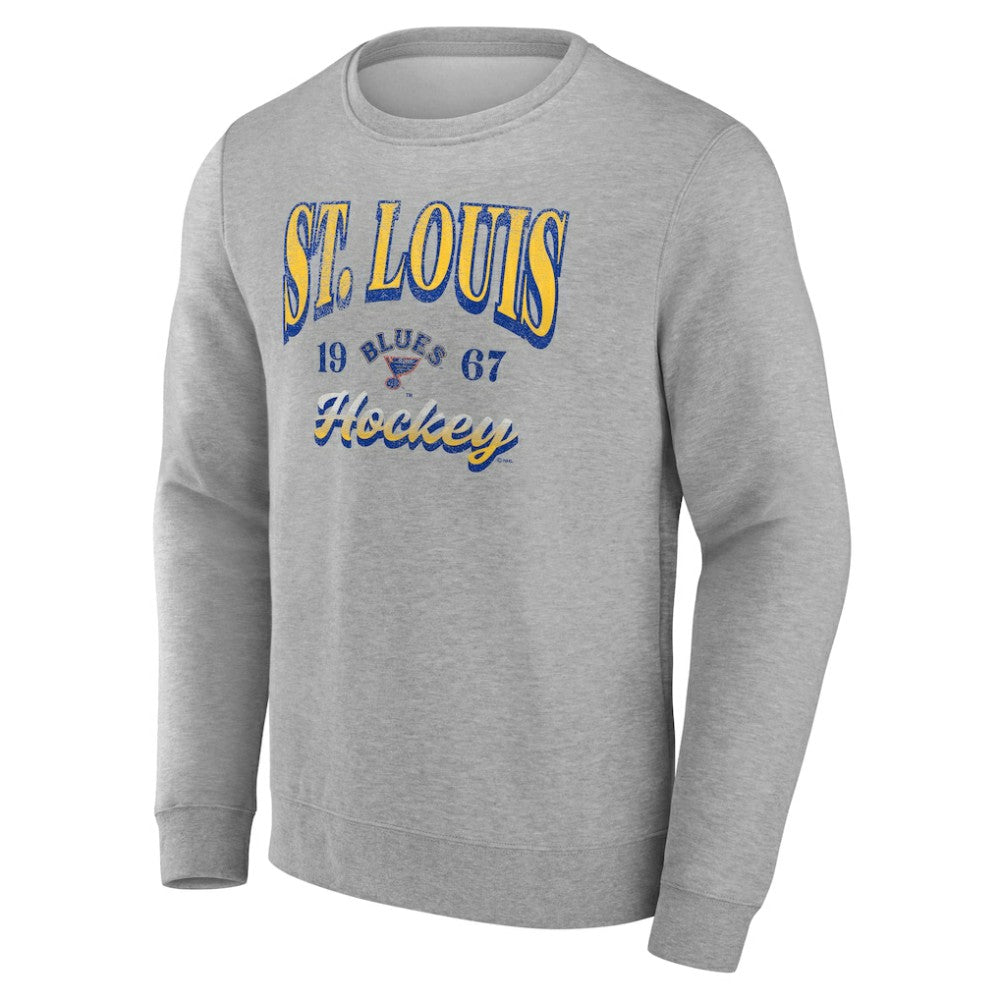Fanatics St. Louis Blues Gray Nimbus Fleece Pullover Sweatshirt Sweatshirts