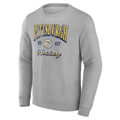 Fanatics Pittsburgh Penguins Gray Nimbus Fleece Pullover Sweatshirt Sweatshirts