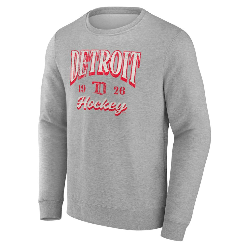 Fanatics Detroit Red Wings Gray Nimbus Fleece Pullover Sweatshirt Sweatshirts