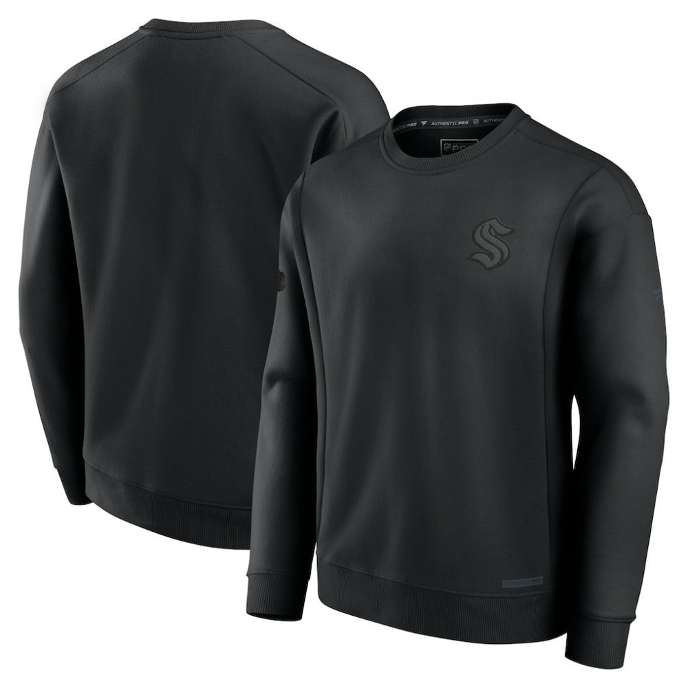 Seattle Kraken Fanatics Authentic Pro Road Fleece Sweatshirt - Black Sweatshirts