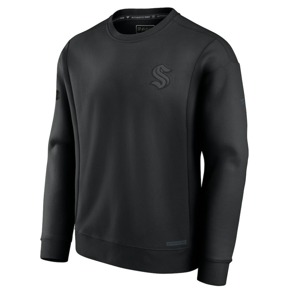 Seattle Kraken Fanatics Authentic Pro Road Fleece Sweatshirt - Black Sweatshirts