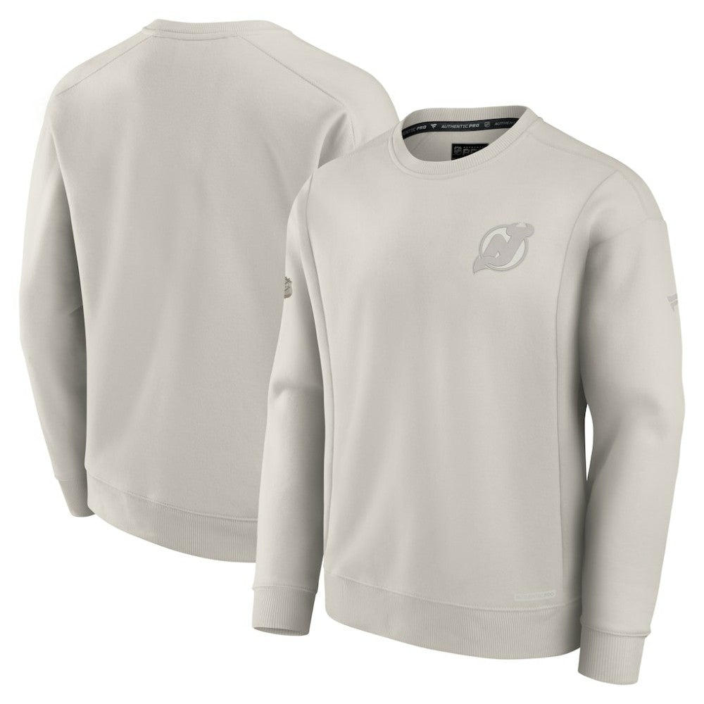 New Jersey Devils Fanatics Authentic Pro Road Fleece Sweatshirt - Gray Sweatshirts