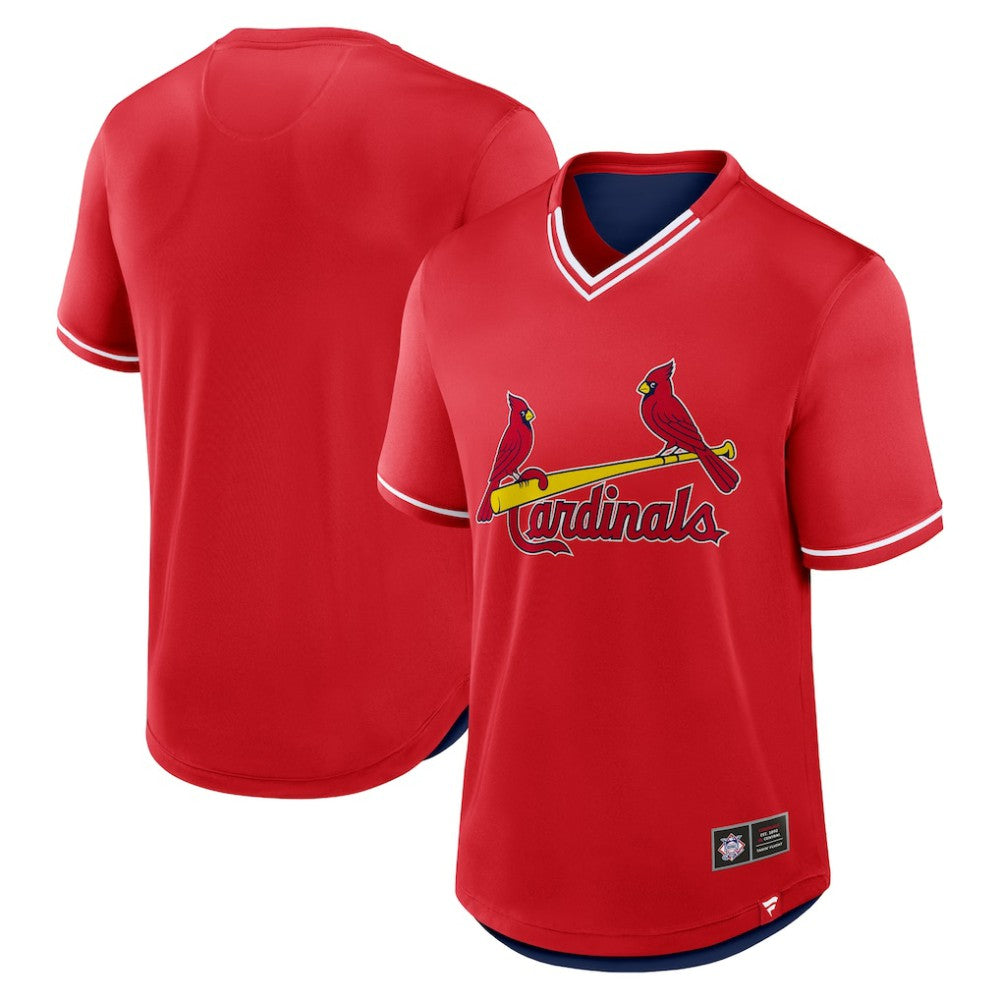 St. Louis Cardinals Fantastic Finish V-Neck Fashion T-Shirt Red