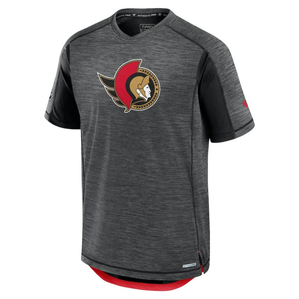 Ottawa Senators Fanatics Authentic Pro Rink Performance T-Shirt - Heather Charcoal T-shirts