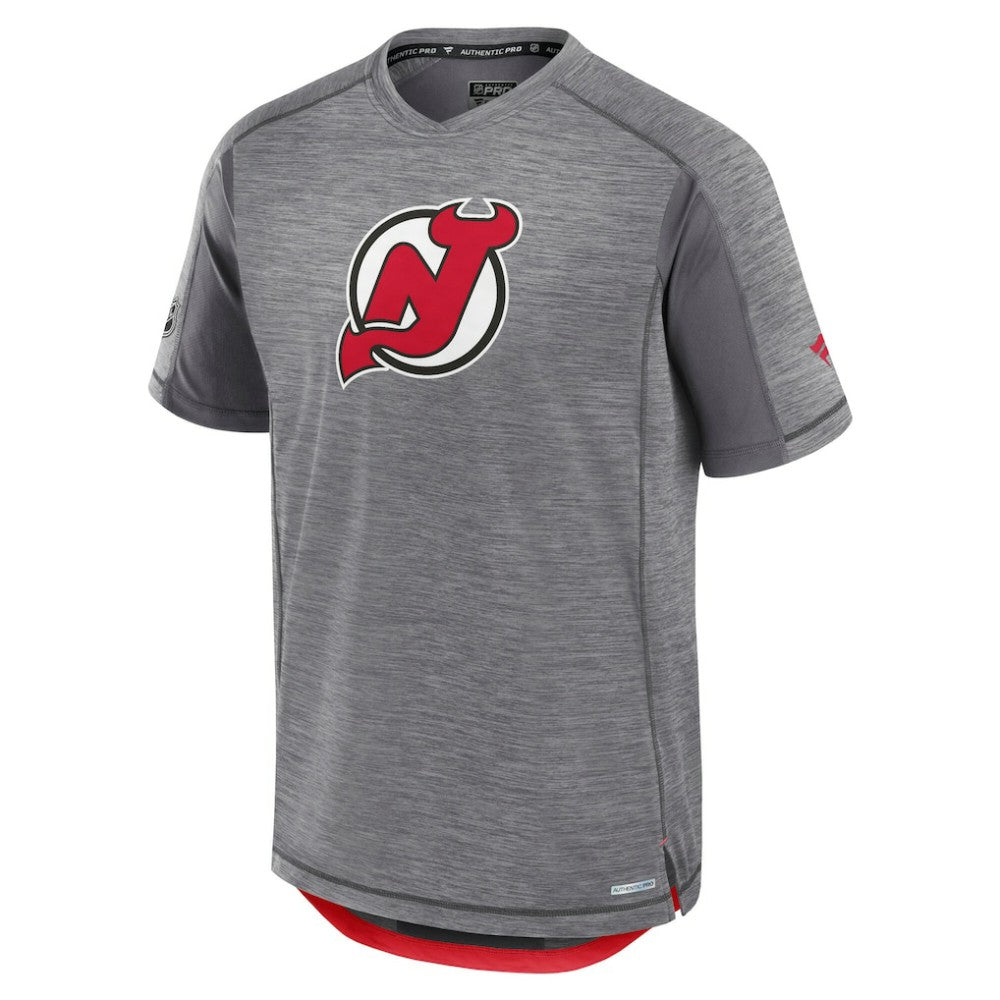 New Jersey Devils Fanatics Authentic Pro Rink Performance T-Shirt - Heather Gray T-shirts