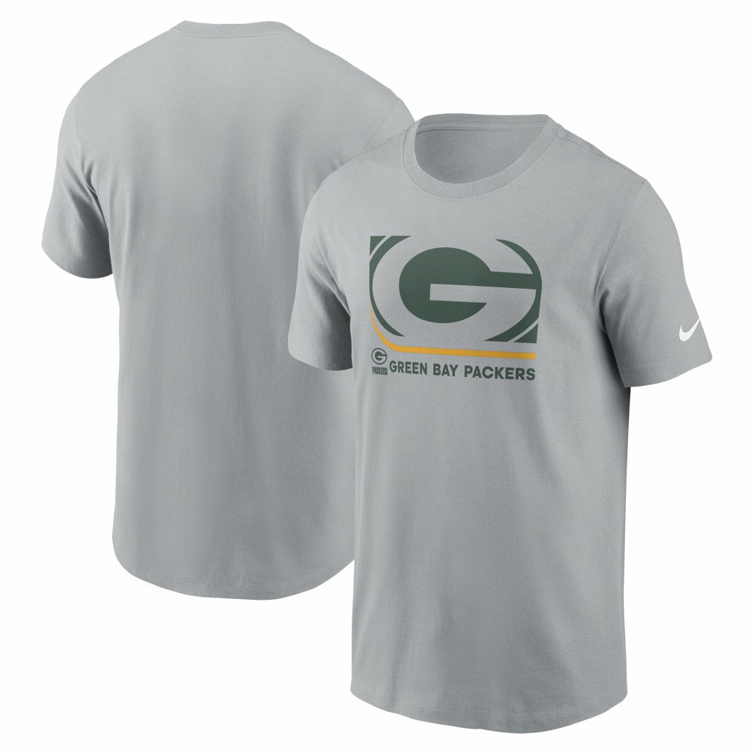 Green Bay Packers Lockup Essential T-Shirt - Gray cheap