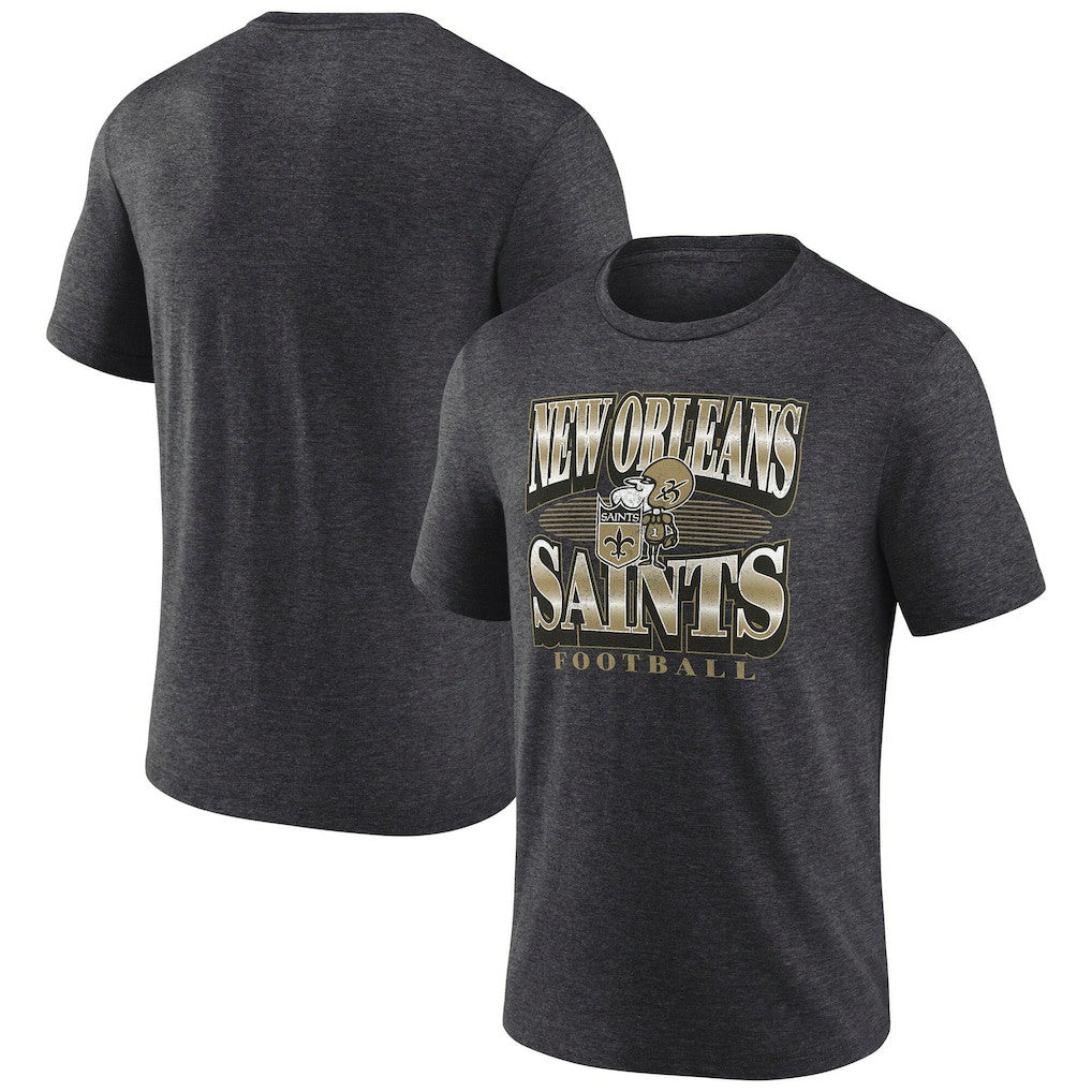 New Orleans Saints Extreme Tackle Tri-Blend T-Shirt - Heather Charcoal sale