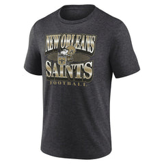 New Orleans Saints Extreme Tackle Tri-Blend T-Shirt - Heather Charcoal sale