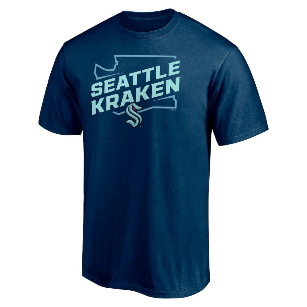 Seattle Kraken Fanatics Block Party Push Ahead T-Shirt - Deep Sea Blue T-shirts