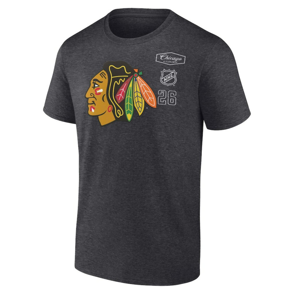 Chicago Blackhawks Fanatics Origin T-Shirt - Heather Charcoal T-shirts