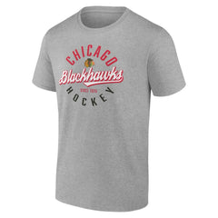 Chicago Blackhawks Fanatics Emblem T-Shirt - Gray T-shirts