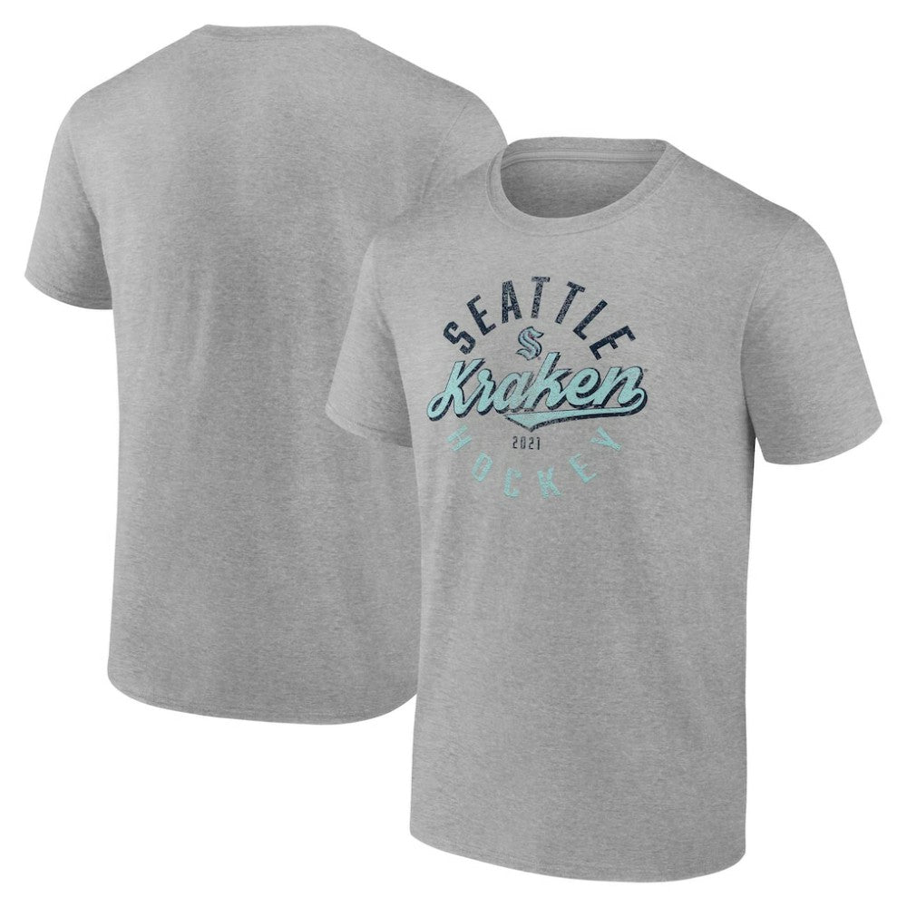 Seattle Kraken Fanatics Emblem T-Shirt - Gray T-shirts