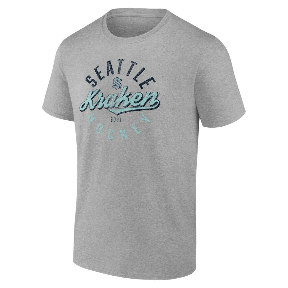 Seattle Kraken Fanatics Emblem T-Shirt - Gray T-shirts