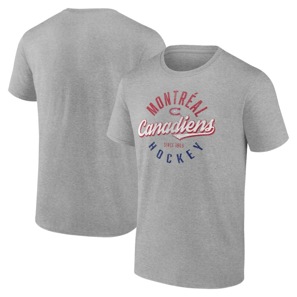 Montreal Canadiens Fanatics Emblem T-Shirt - Gray T-shirts