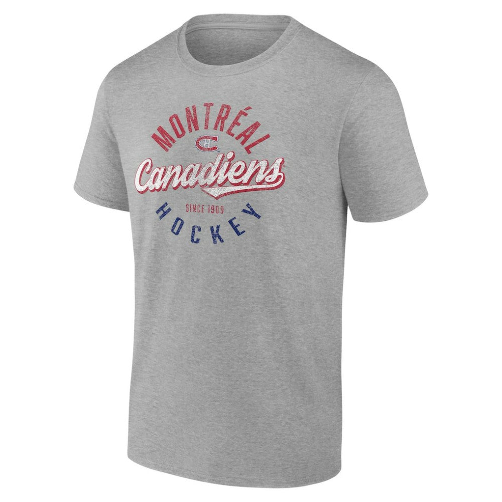 Montreal Canadiens Fanatics Emblem T-Shirt - Gray T-shirts