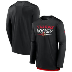 Ottawa Senators Fanatics Authentic Pro Tech Long Sleeve T-Shirt - Black T-shirts