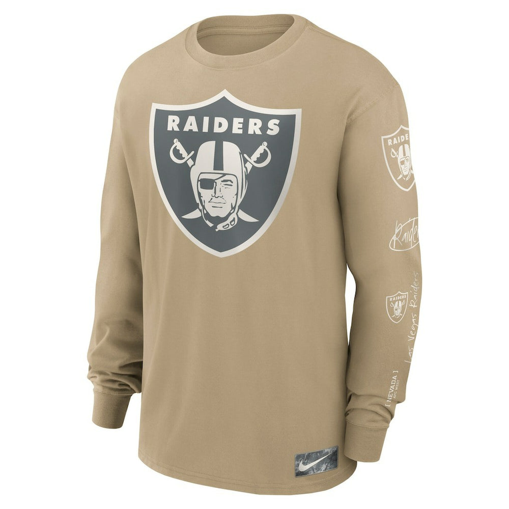 Las Vegas Raiders Essential Statement Max90 Long Sleeve T-Shirt - Tan for sale