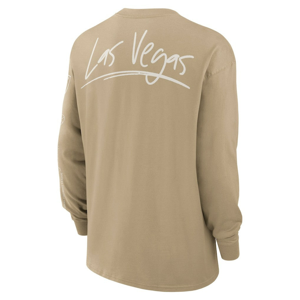 Las Vegas Raiders Essential Statement Max90 Long Sleeve T-Shirt - Tan for sale