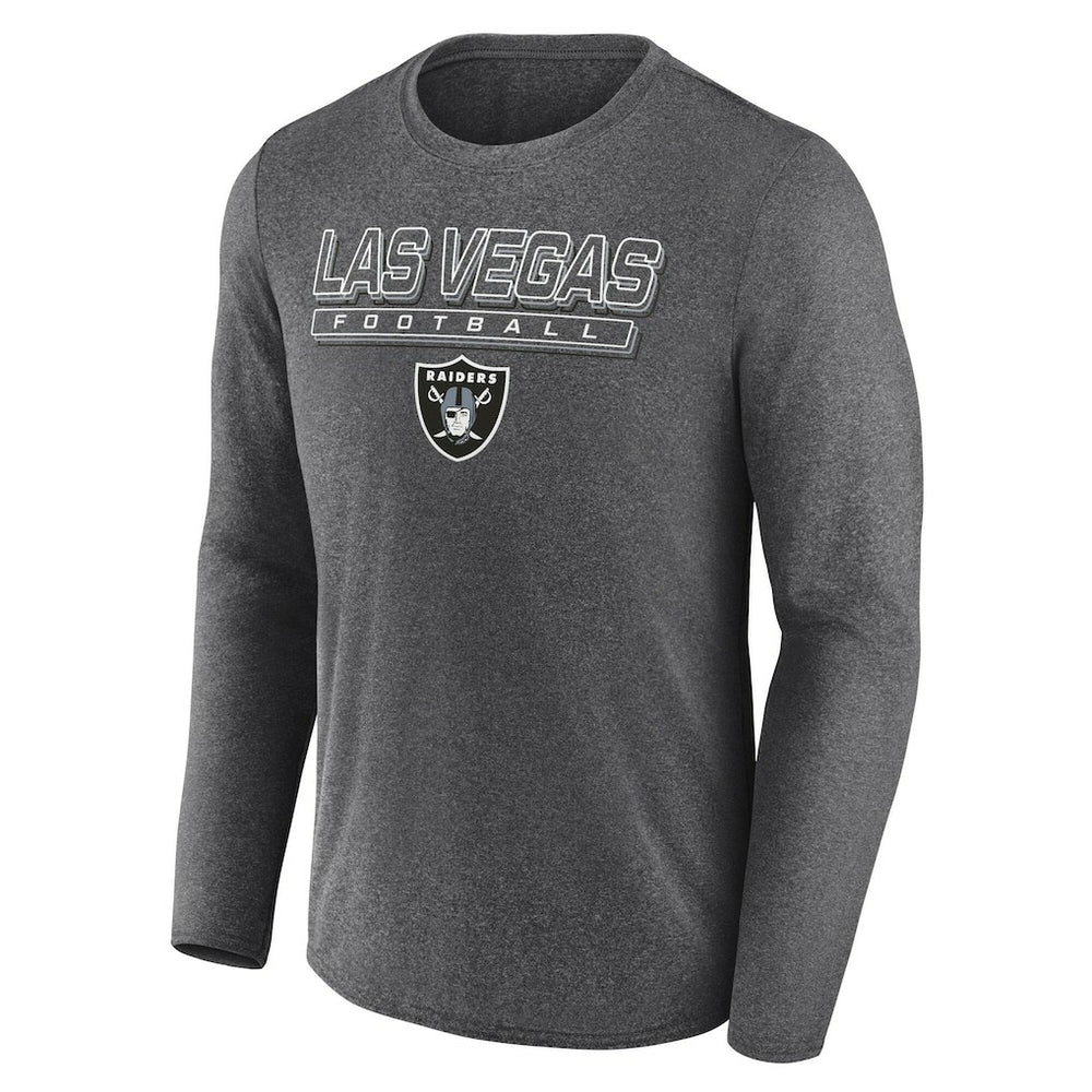 Las Vegas Raiders Fundamentals Long Sleeve T-Shirt - Heather Charcoal cheap
